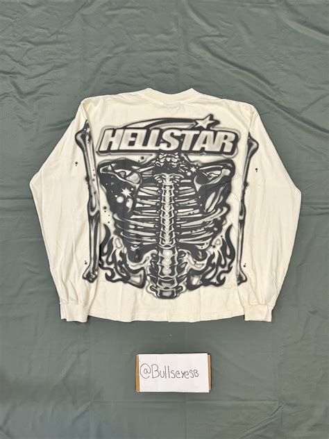 Hellstar Hellstar Studios Airbrushed Bones White Longsleeve Grailed