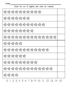 Rote Counting Worksheets For Preschoolers - Mark Wilson's Kids Worksheets