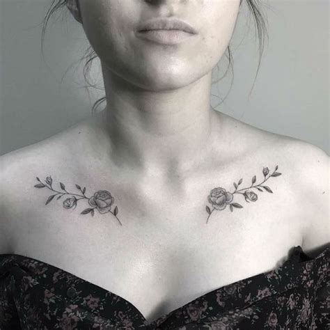 Get Shoulder Chest Tattoos For Women Roses