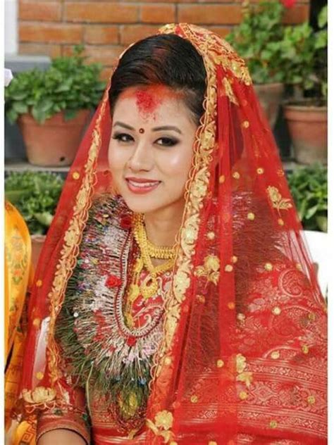 Nepali Bride Wedding Beauty Bridal Makeup Traditional Marriage