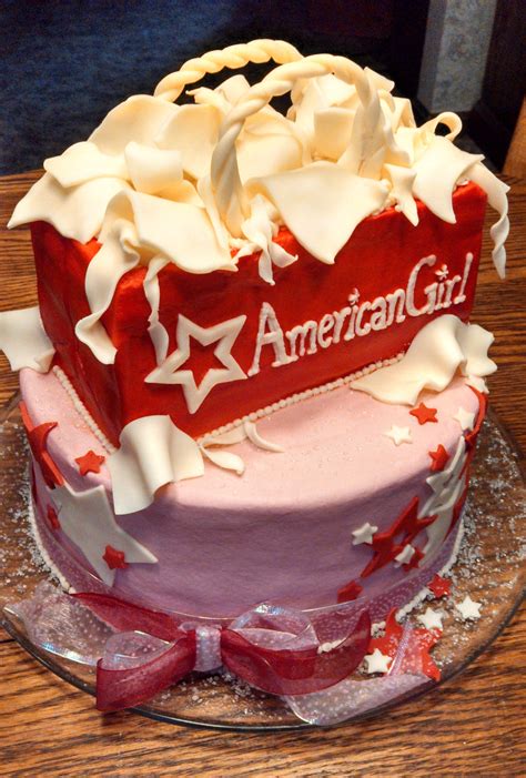 american girl shopping bag cake