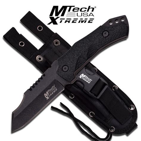 Mtech Xtreme 5mm Thick Fixed Blade Tactical Knife Black Ru