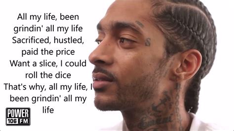 Nipsey Hussle Grinding All My Life Official Lyrics Video 🎶 Youtube