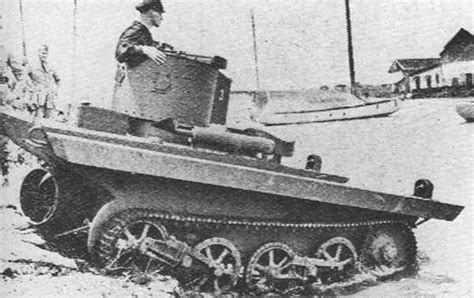 Photo Vickers Carden Loyd A4e11 Light Amphibious Tank In The Dutch