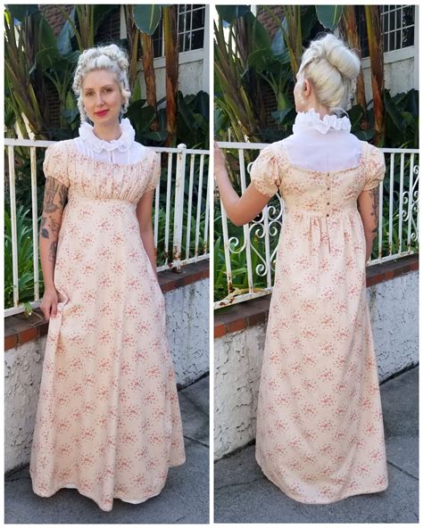 Finished Regency Day Dress And Chemisette Folkwear Empire Dress Pattern