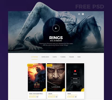 Free Movies Website Template Free Psd At Freepsdcc