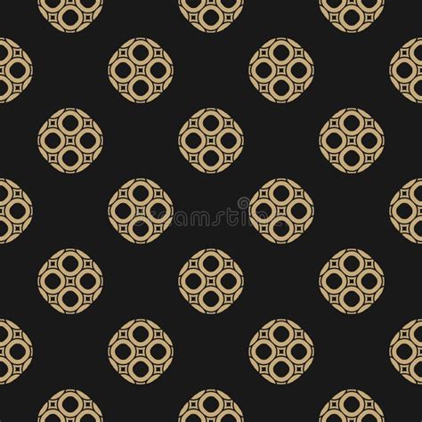 Subtle Vector Golden Abstract Grid Pattern Seamless Gold And Black