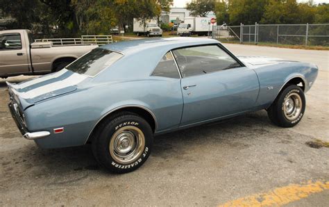 68 Camaro Medium Blue Metallic Orig 4 Spd Project Car 90 Restored