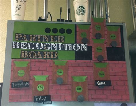 They will put your drink into a cup. Starbucks Partner Green Apron Reward Recognition Board ...