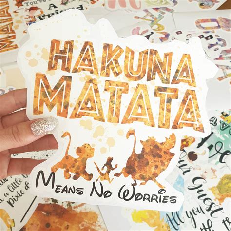 Disney Lion King Quote Hakuna Matata Means No Worries Etsy