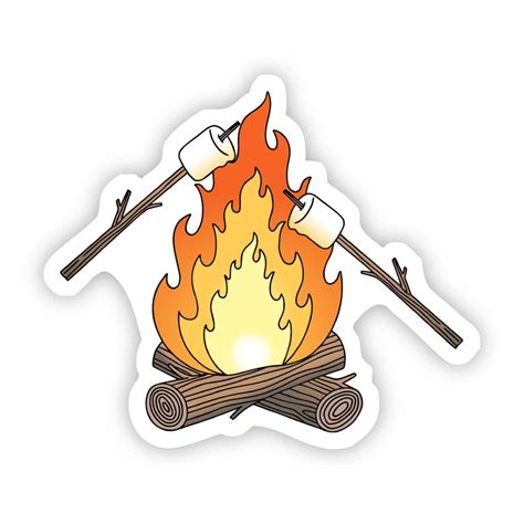 Campfire Smores Sticker Big Moods