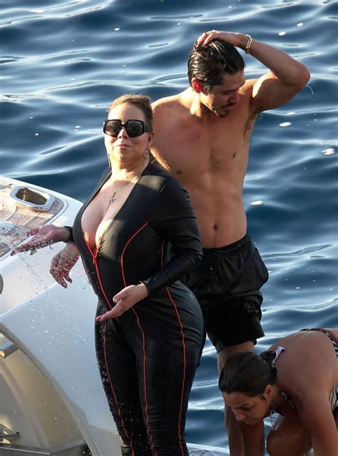 Mariah Carey In Wetsuit On Vacation In Capri Hawtcelebs