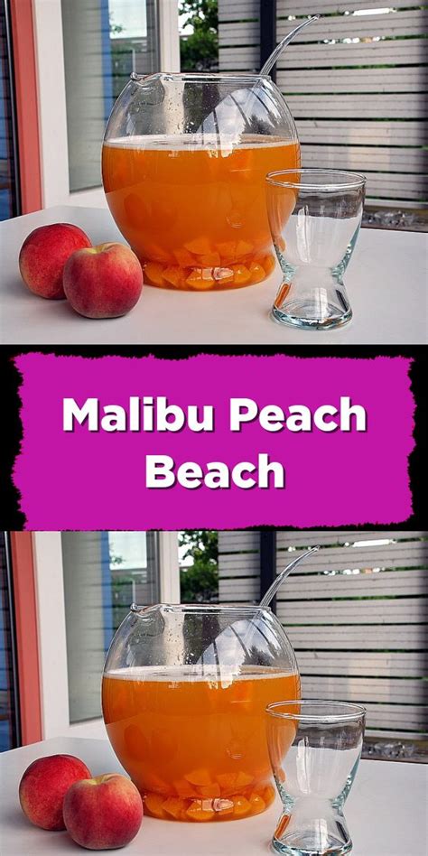 30 ml malibu rum 1 tl kokosmilch eine prise zimt. Malibu Peach Beach | Bowle rezept, Bowle rezepte mit ...