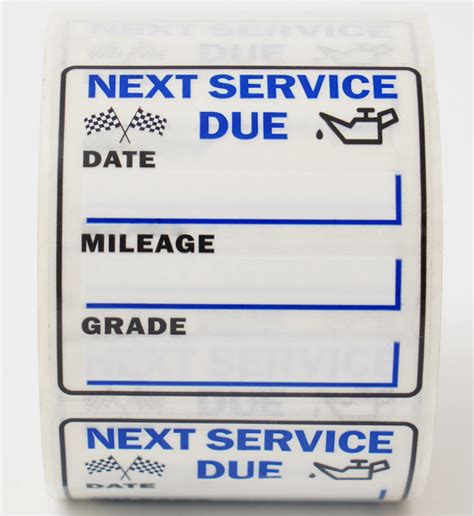 Buy Oil Change Stickers 500 Pcs Per Roll Service Reminder Stickers 2