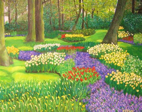 Spring Landscape Painting Живопись Краска