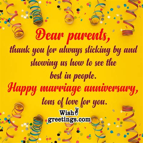 Anniversary Messages For Parents Wish Greetings