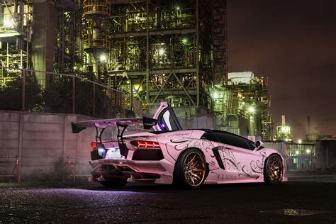 Pale Pink Liberty Walk Lamborghini Aventador Is Hard To Look At