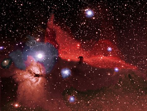 The Horsehead And Flame Nebulae B33 Ic 434 Ngc 2024 Astronomy