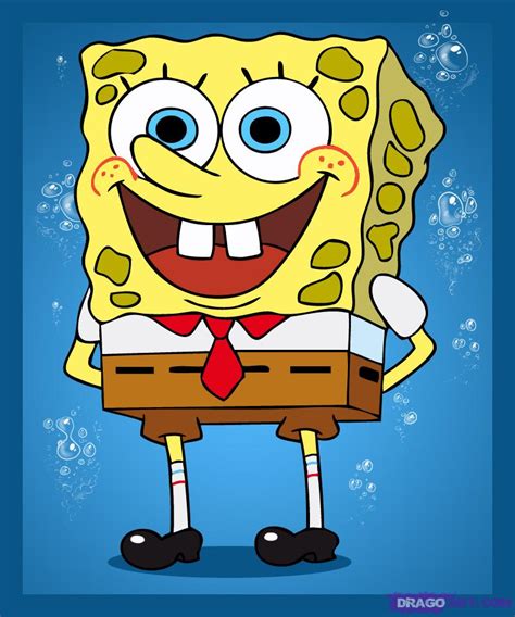 How To Draw Spongebob Step By Step Nickelodeon