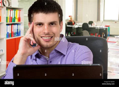 Smiling Business Man Stock Photo Alamy