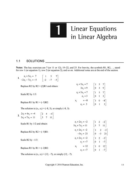 Linear Algebra And Its Applications 5th Edition Lay Solutions Manual