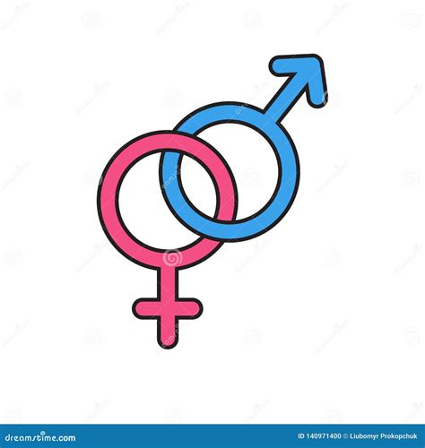 Gender Symbol Icons Vector Illustration Stock Vector Illustration Of