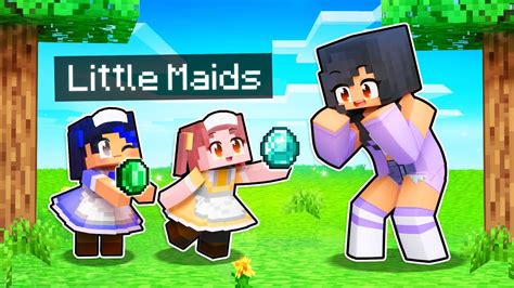 Minecraft But Helpful Maids Do The Work For Us Youtube