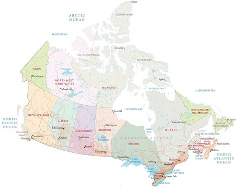 Canada Map With Provinces All Territories Vector Image Vlrengbr