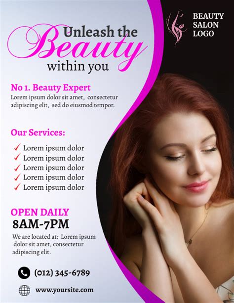 Copy Of Beauty Salon Flyer Template Postermywall