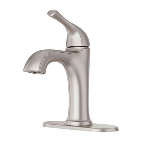 Choosing a bathroom faucet finish often stumps people. Pfister Ladera LF-042-LRGS Single-Hole Single-Handle ...