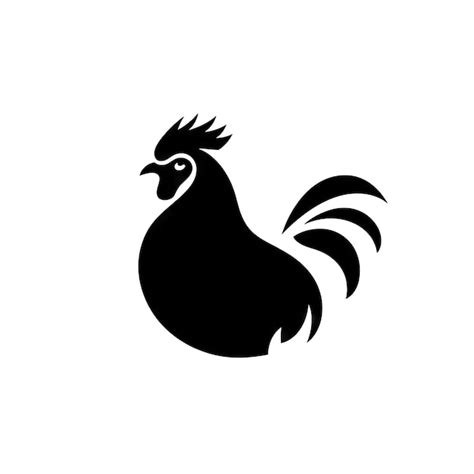 premium ai image chicken head icon rooster silhouette poultry farm logo hen symbol chicken