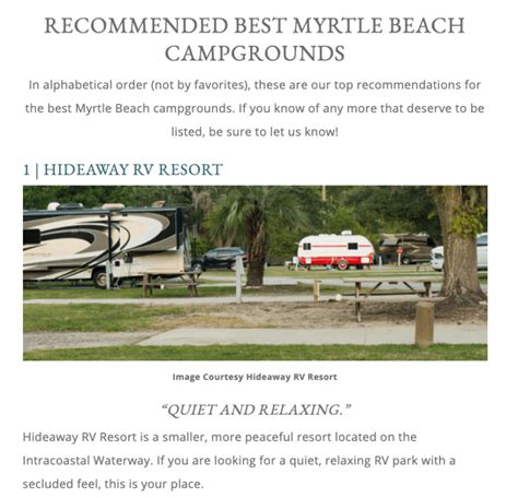 Myrtle Beachs Best Campgrounds We Made The List