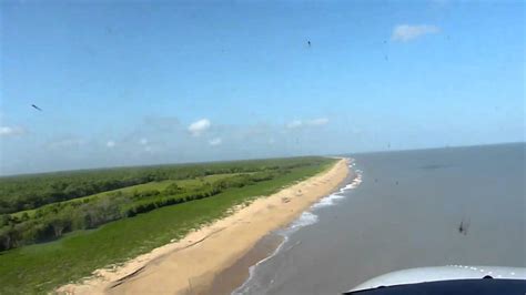 Flying By Matapica Beach In North Suriname In A Cessna 172 Youtube