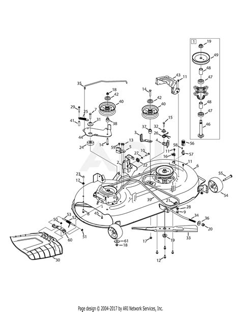 Mtd 13ax795s004 2015 Parts Diagram For Mower Deck 42 Inch