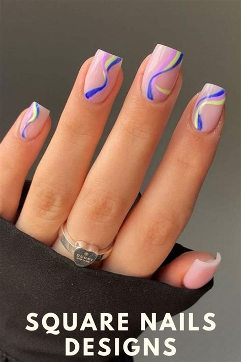 32 Simple Summer Square Acrylic Nails Designs In 2021