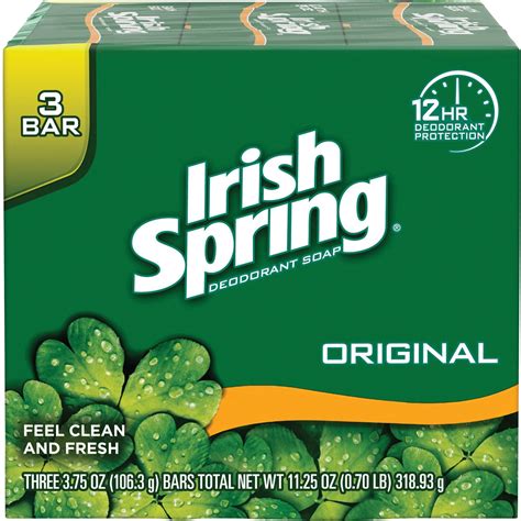 Irish Spring Cpc14177ct Original Bar Soap 18 Carton Green