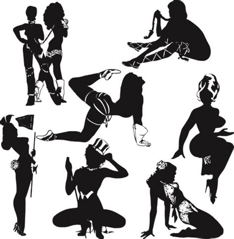 Dancing Girls Sexy Silhouettes Free Vector Download 8353 Free Vector