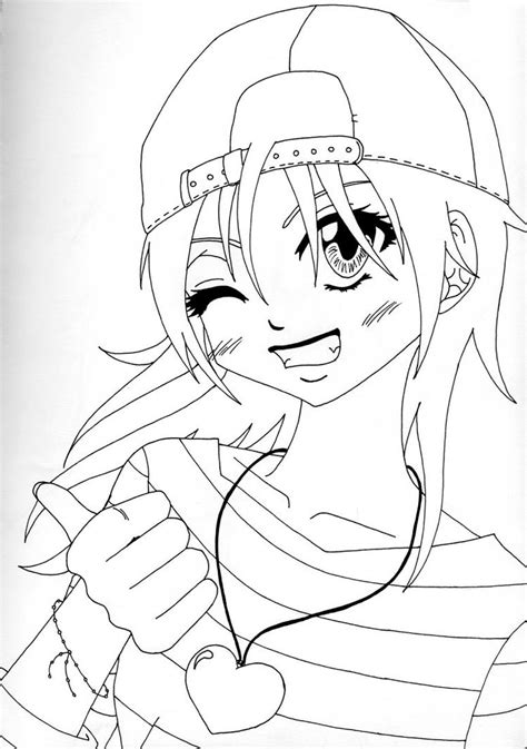 Tomboy Coloring Pages ~ Tomboy Lineart By Estivador On Deviantart