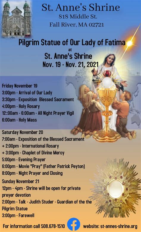Our Lady Of Fatima At St Anne Shrine St Anne Shrine Of Fall River
