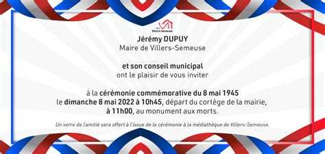 Cérémonie Commémorative Du 8 Mai 1945 Commune De Villers Semeuse