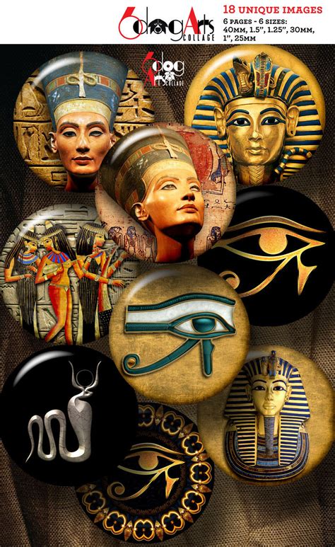 Ancient Egypt Digital Collage Sheets Printable Downloadable Etsy