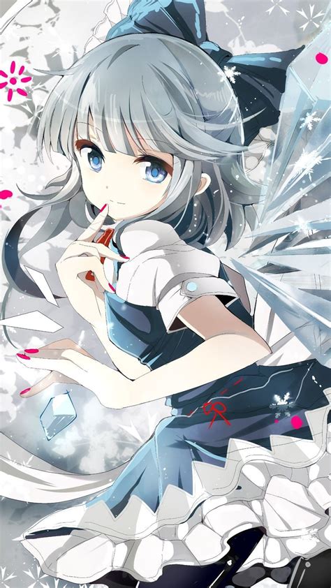 Cute Anime Girl With Grey Hair