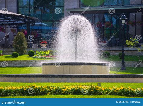 A Beautifull Fountain With Flowing Watter Stock Image Image Of Nature