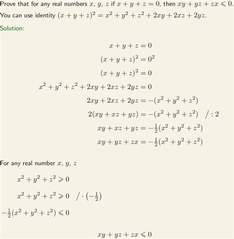 prove that if x y z 0 then xy yz zx ≥ 0