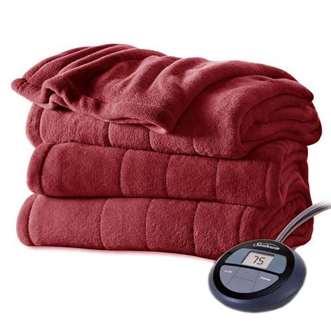 Sunbeam Microplush Heated Blanket with ComfortTech Controller, Twin ...