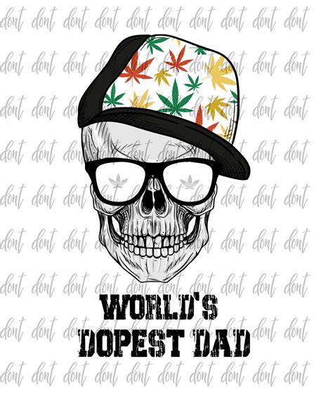 Worlds Dopest Dad Png Dad Skull Png Fathers Day Clipart Etsy