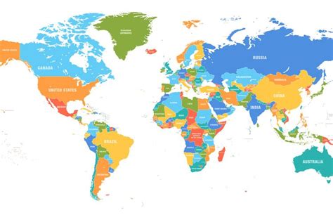 Gambar Peta Dunia Lengkap Dengan Daftar Negara Tata Ruang Nasional Images