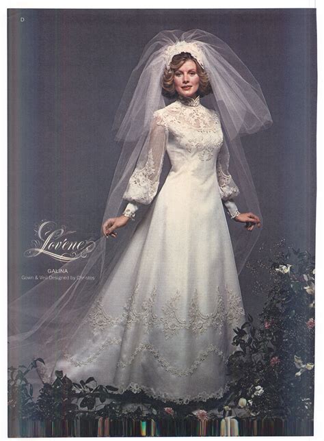 1975 brides magazine retro wedding dresses