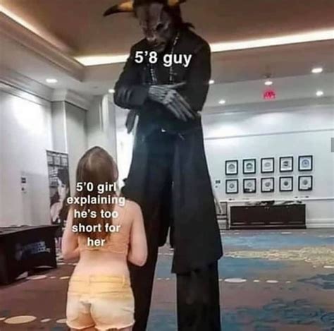 Short Girl Looking Up To Tall Guy Creature R Memetemplatesofficial