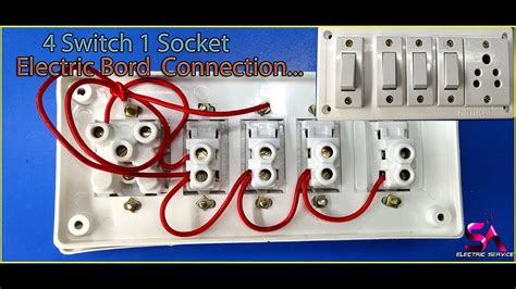 Electric Board Wiring Connection 1 Socket 4 Switch Board Youtube